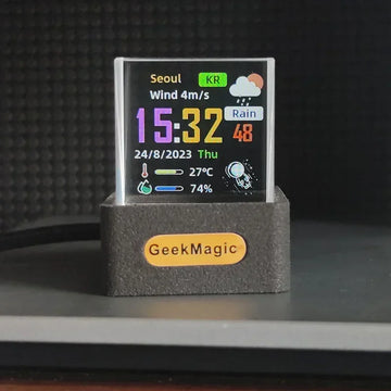 Crystal Cube Smart Clock – Weather Station and GIF Display