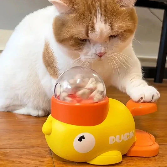 Duck-Shaped Pet Treat Dispenser – Interactive Slow Feeder Toy