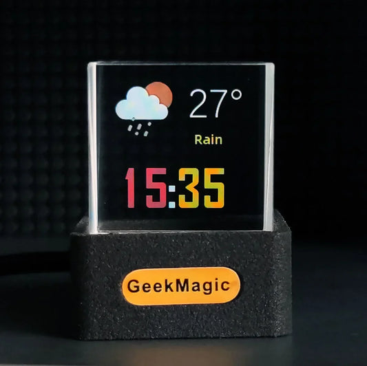 Crystal Cube Smart Clock – Weather Station and GIF Display