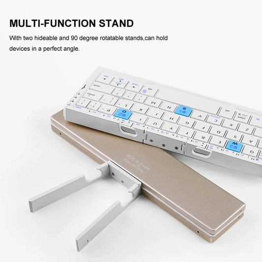 Mini Teclado Bluetooth Dobrável – Teclado sem Fio para Celulares e Tablets