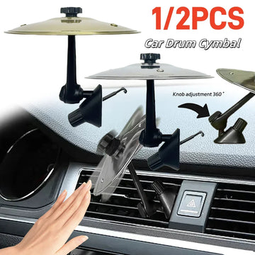 Car Vent Drum Cymbal Toy – Clip-On Mini Crash Cymbal